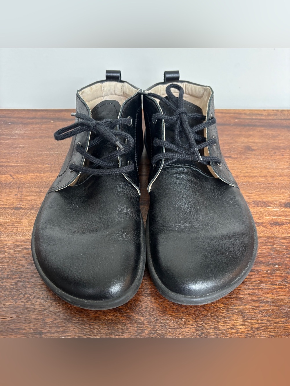 Be Lenka Icon Black Leather Chukka Barefoot Shoes Ankle Boots Unisex Sz EU 38 - Picture 4 of 11